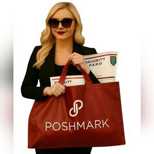 Poshmark Oversized Bag Double Handle Tote Large Maroon